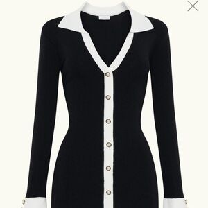 Elegant Black and White Women's Sweater
